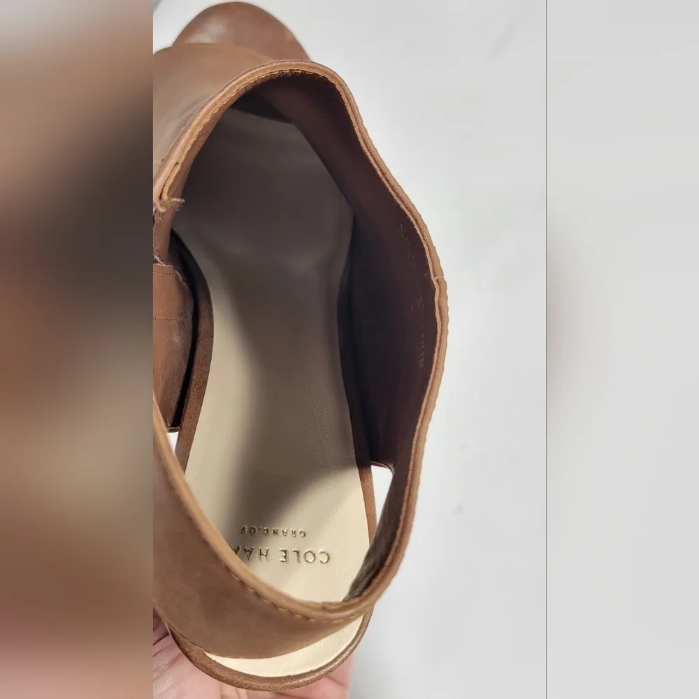 Cole Haan Brown Peep-Toe Wedges #761 Size 10.5